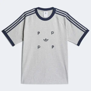 New Adidas - Pop Trading Company Classic S/S Tee IX1973 [MGREYH/CONAVY] Adidas