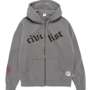 Outlet Civilist - Degree Zip-Up Hoodie [Charcoal] Civilist