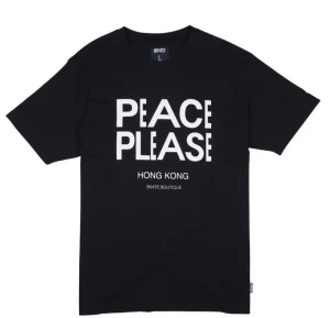 Sale 8FIVE2 Peace Please S/S Tee Black T Shirt