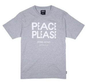 Shop 8FIVE2 Peace Please S/S Tee Grey T Shirt