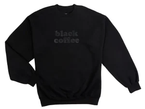 Best Sale 8FIVE2 "Black Coffee" Crewneck Black Crewneck / Hoodies