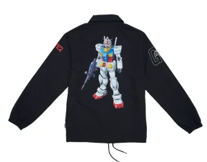 Outlet 8FIVE2 x Gundam "Gundam" coach jacket black ripstop Jacket