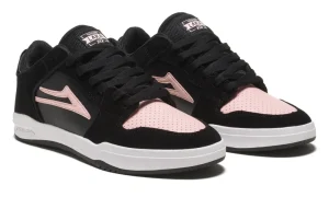 Clearance - Telford Low Shoes Black/Pink Suede Lakai