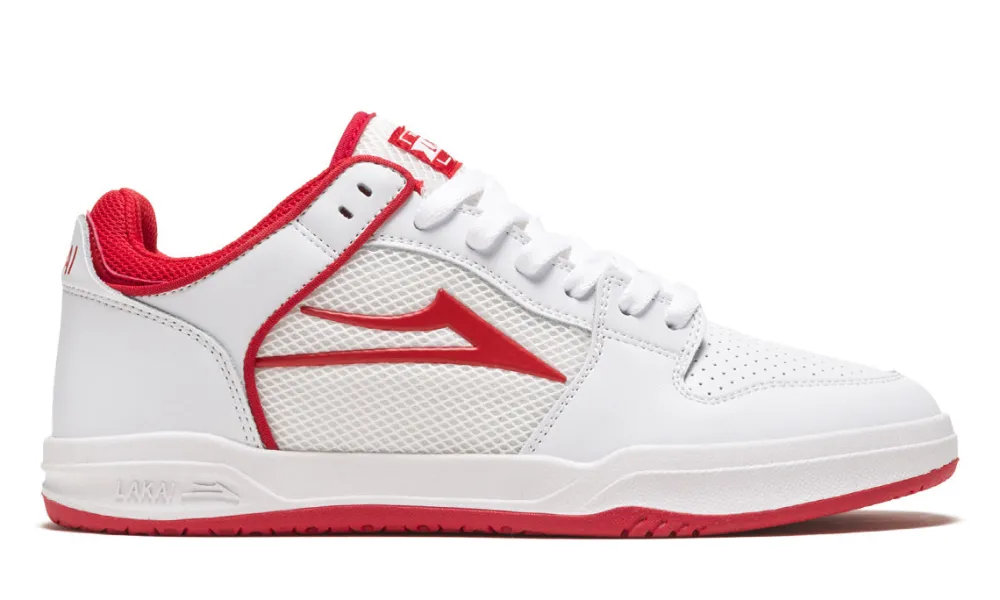 Fashion - Telford Low Shoes White/Red Suede Lakai